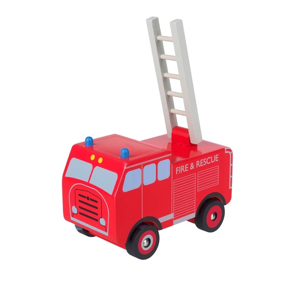 Orange Tree Toys vintage fire engine wooden vehicle NEW IN BOX - Picture 4 of 7